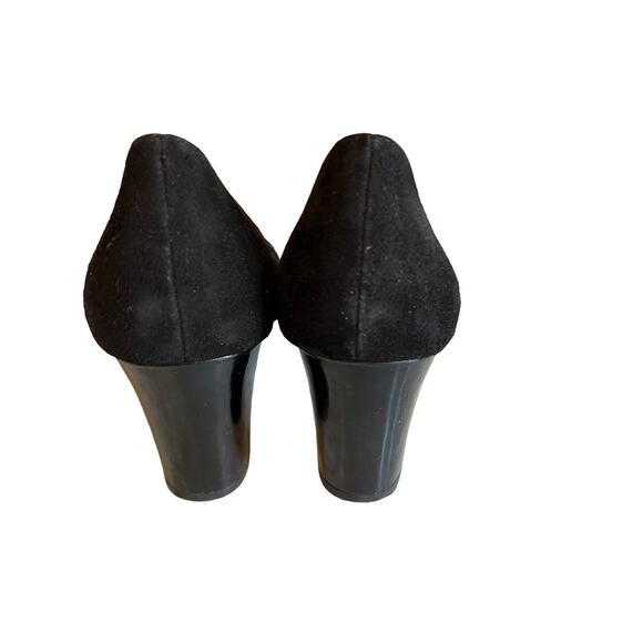 Circa Joan and David Luxe black suede bow detail pumps 8.5 - Picture 6 of 8